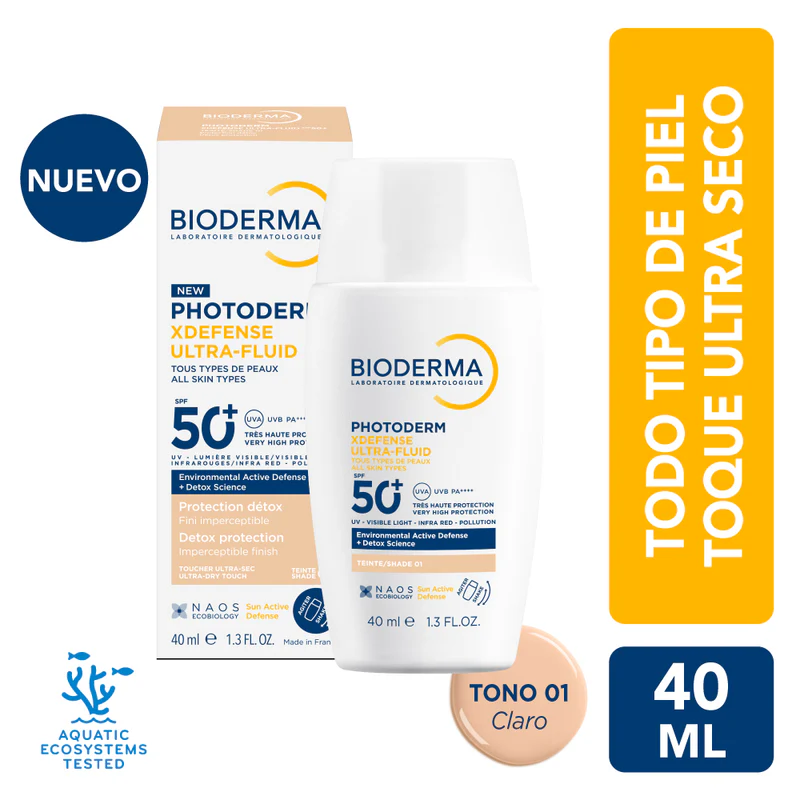 BIODERMA PHOTODERM XDEFENSE ULTRA-FLUID SPF50+ TONO 01 CLARO 40ML - Image 2
