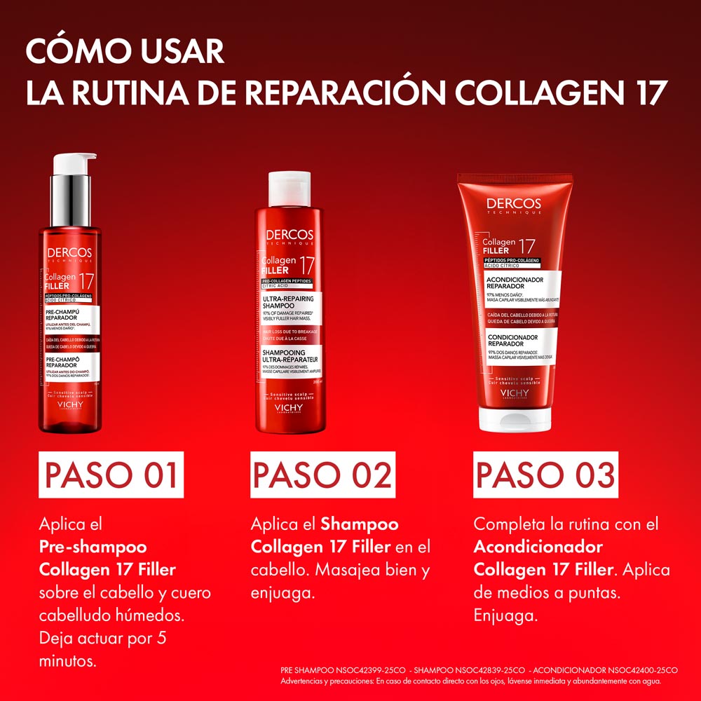 VICHY DERCO COLLAGEN 17 ´PRE CHAMPU 150 ml - Image 3
